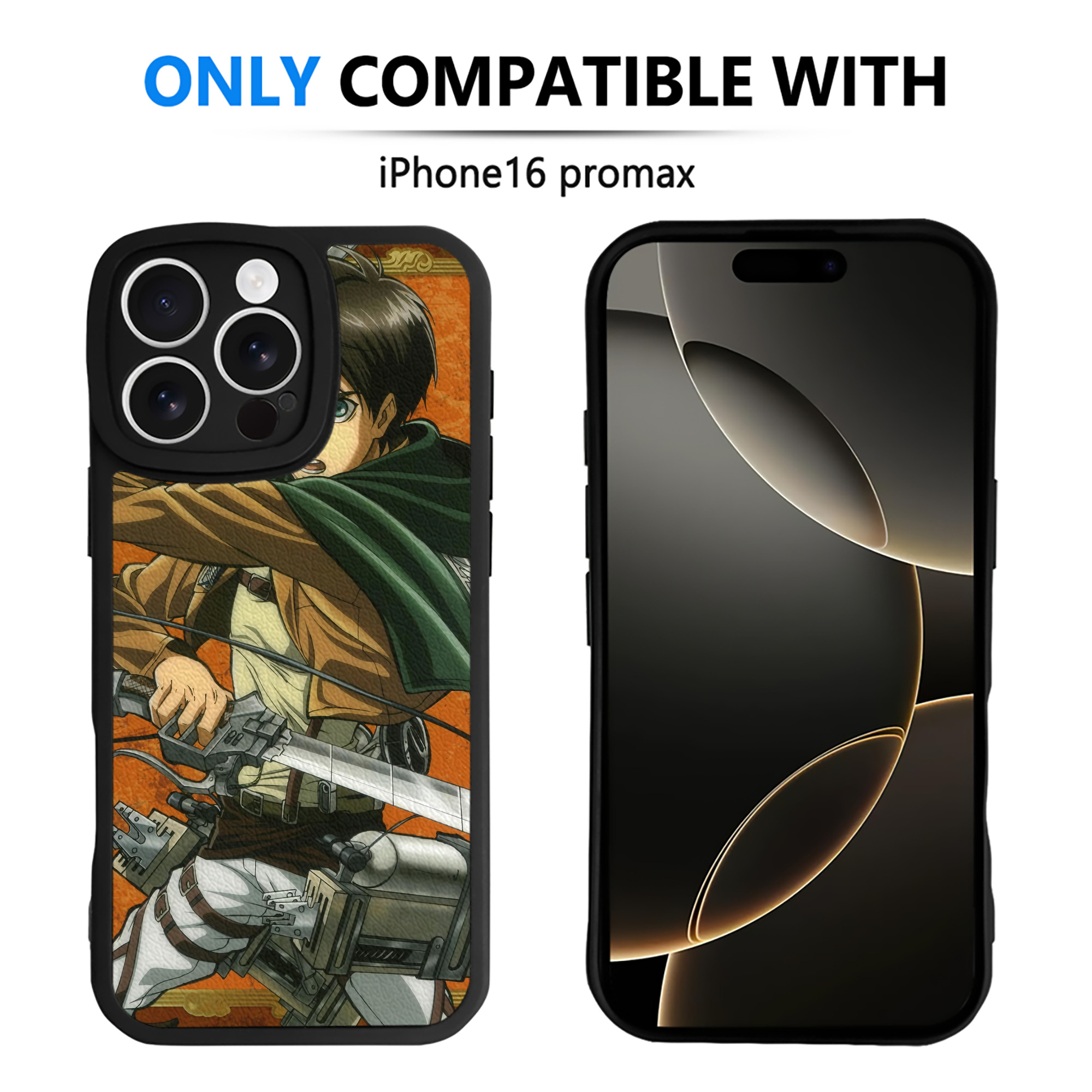 （画像用） 進撃の巨人 Attack on Titan 【iPhone 16シリーズ対応】シリコンスマホケース（レザー調） 材質：シリコン